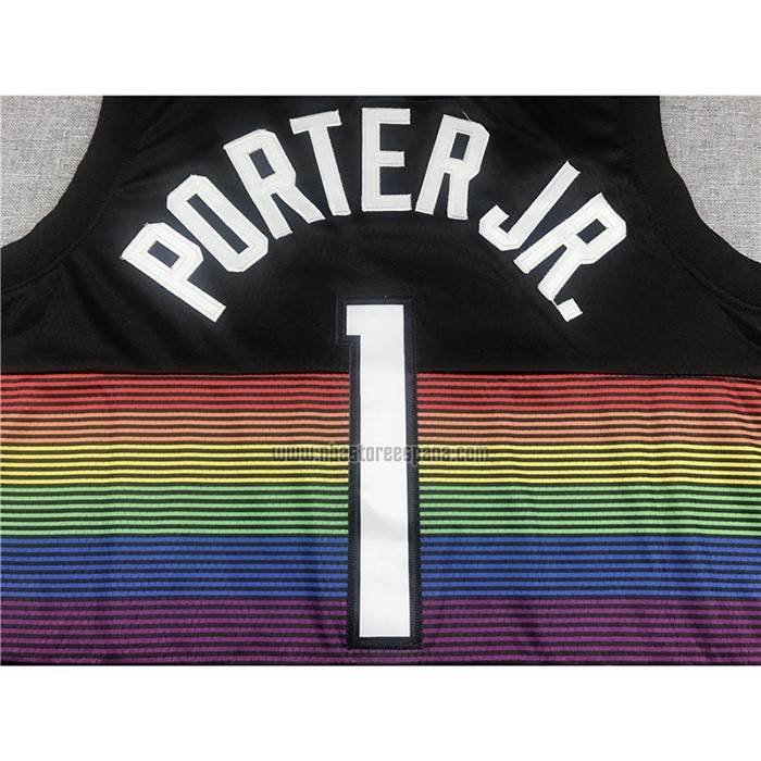 Camiseta Denver Nuggets Michael Porter JR. NO 1 Ciudad Negro